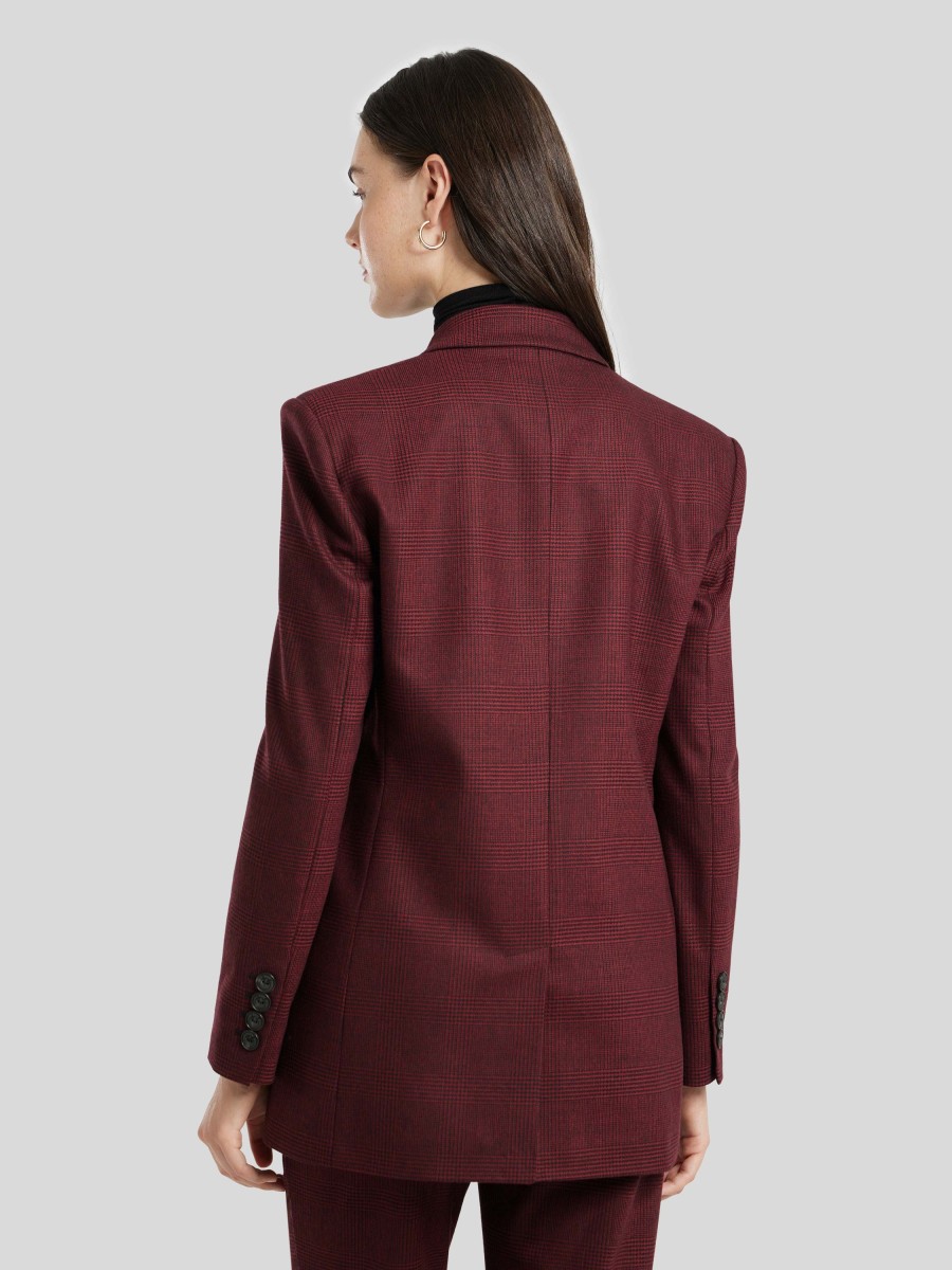 Frauen Pinko Blazer | Doppelreihiger Blazer Bordeaux