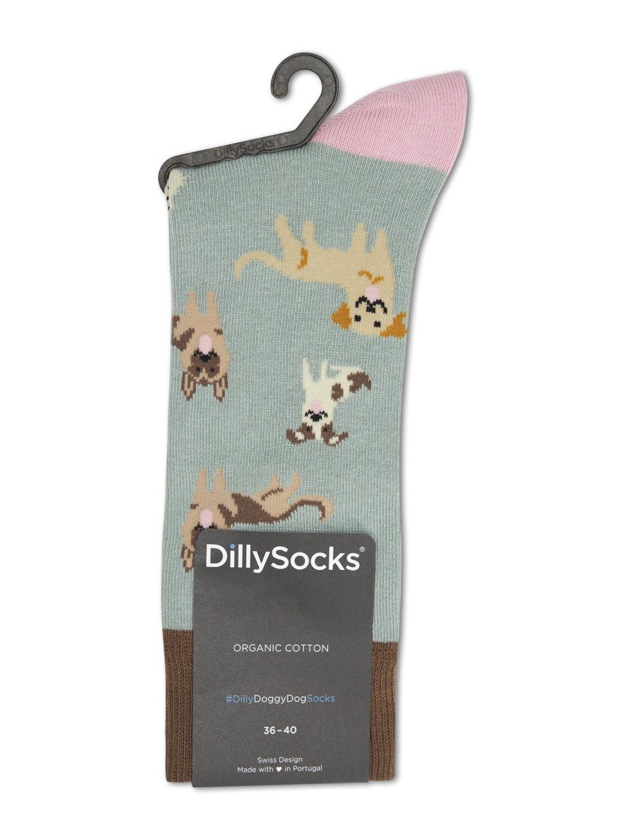 Frauen Dilly Socks Wasche & Loungewear | Socken Doggy Dog Mint