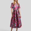 Frauen Lunatica Milano Kleider | Cocktailkleid Mit Print Mik Pink