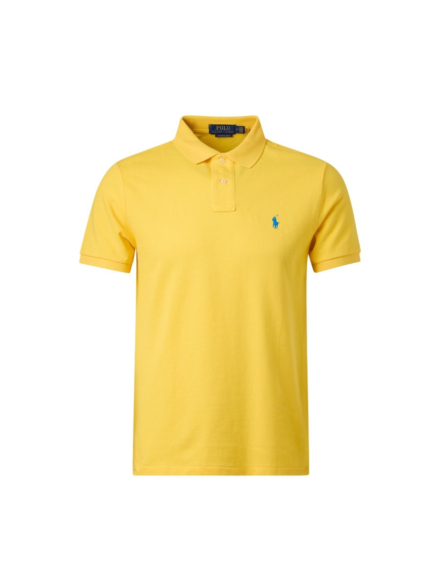 Manner Polo Ralph Lauren Men Polo-Shirts | Polo-Shirt Im Slim Fit Gelb