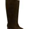 Frauen Anonymous Copenhagen Stiefel | Stiefel Aus Veloursleder Dunkelbr.