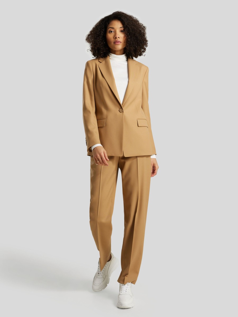 Frauen BOSS Women Blazer | Blazer Im Slim Fit Jocalua Beige