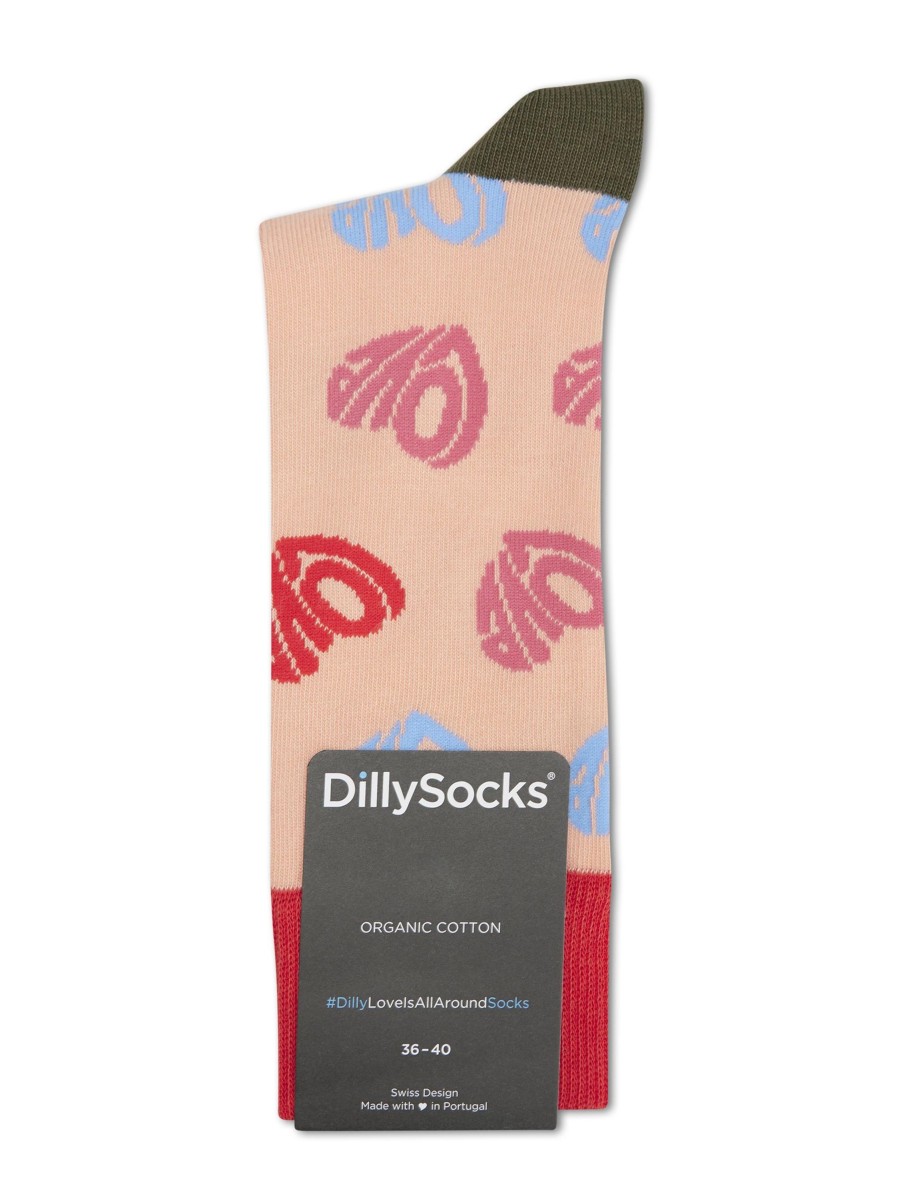 Frauen Dilly Socks Wasche & Loungewear | Socken Love Is All Around Rosa