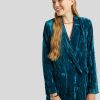 Frauen Suncoo Blazer | Blazer Aus Samt Doris Petrol