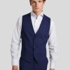 Manner HUGO Gilets & Westen | Gilet Mit Karo-Muster Marine