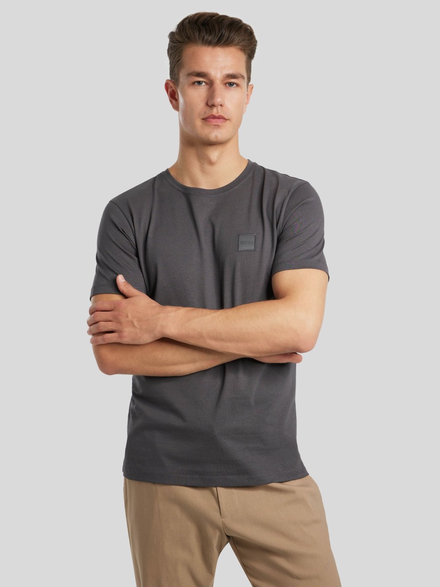 Manner BOSS Casual T-Shirts & Shirts | T-Shirt Mit Logo Teemotor Anthrazit