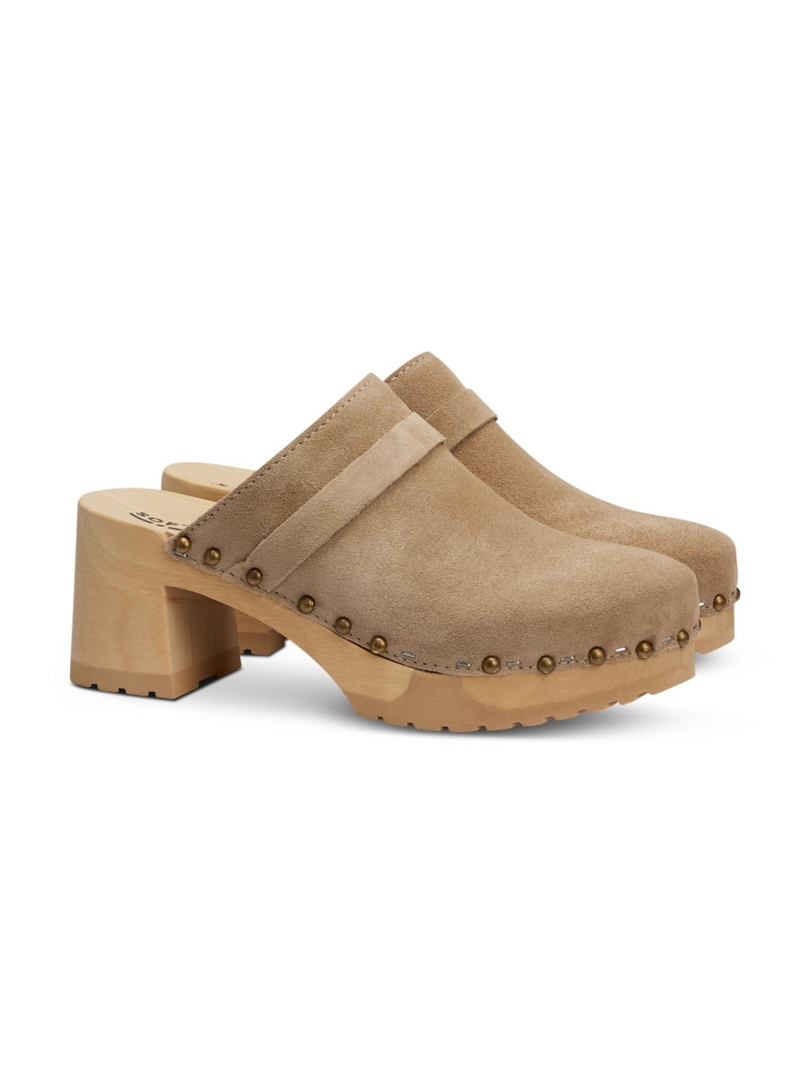 Frauen Softclox Sandalen & Sandaletten | Clogs Henja Taupe