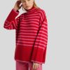 Frauen Marc O Pullover & Strick | Pullover Mit Rollkragen Rot