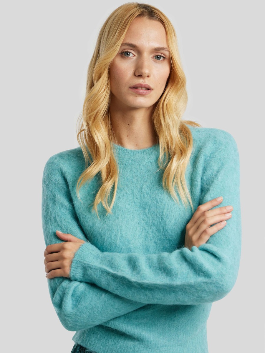 Frauen BOSS Women Pullover & Strick | Pullover Mit Mohair Fleuretty Turkis