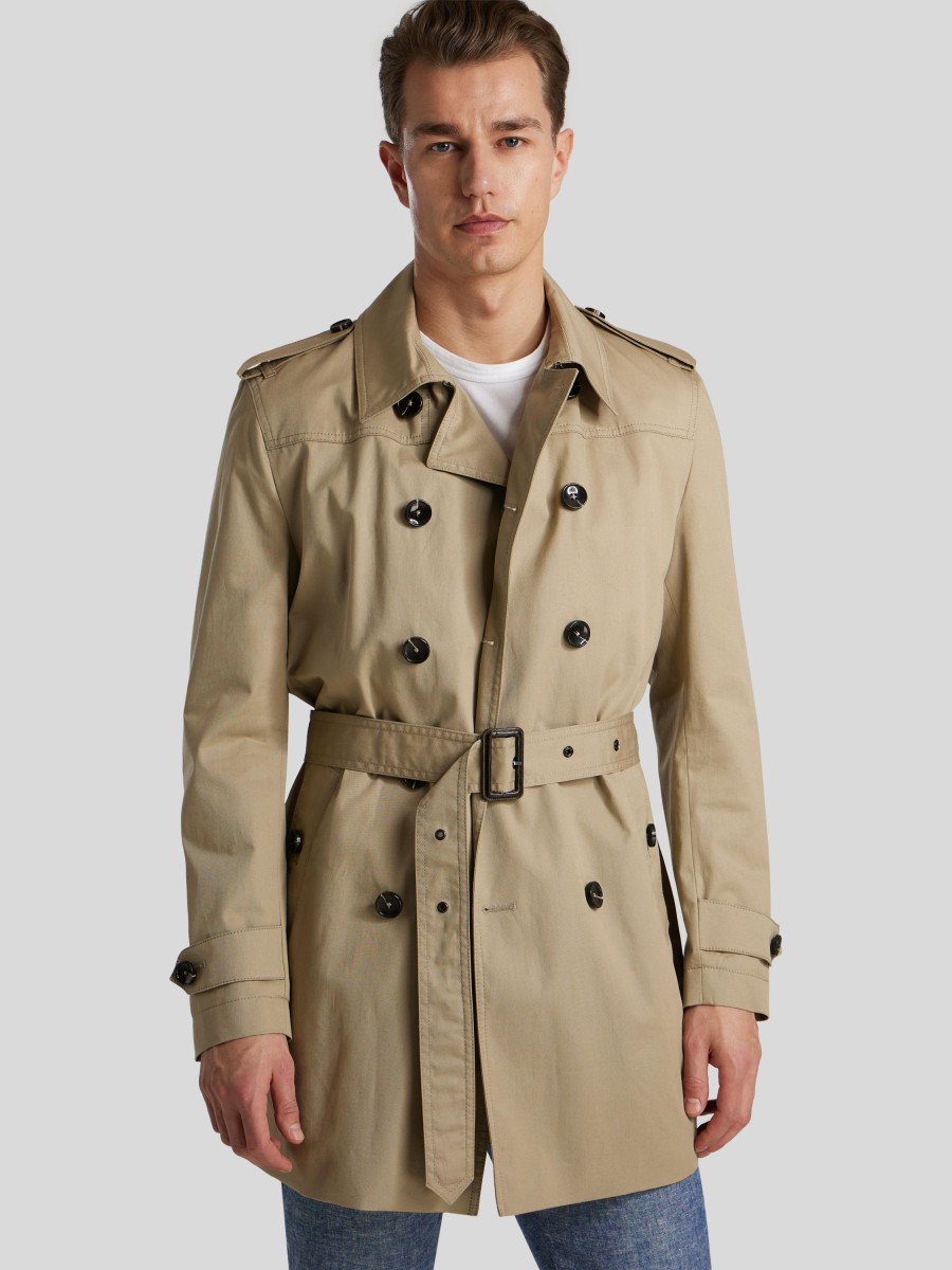 Manner Paul Mantel | Kurzer Trenchcoat Beige