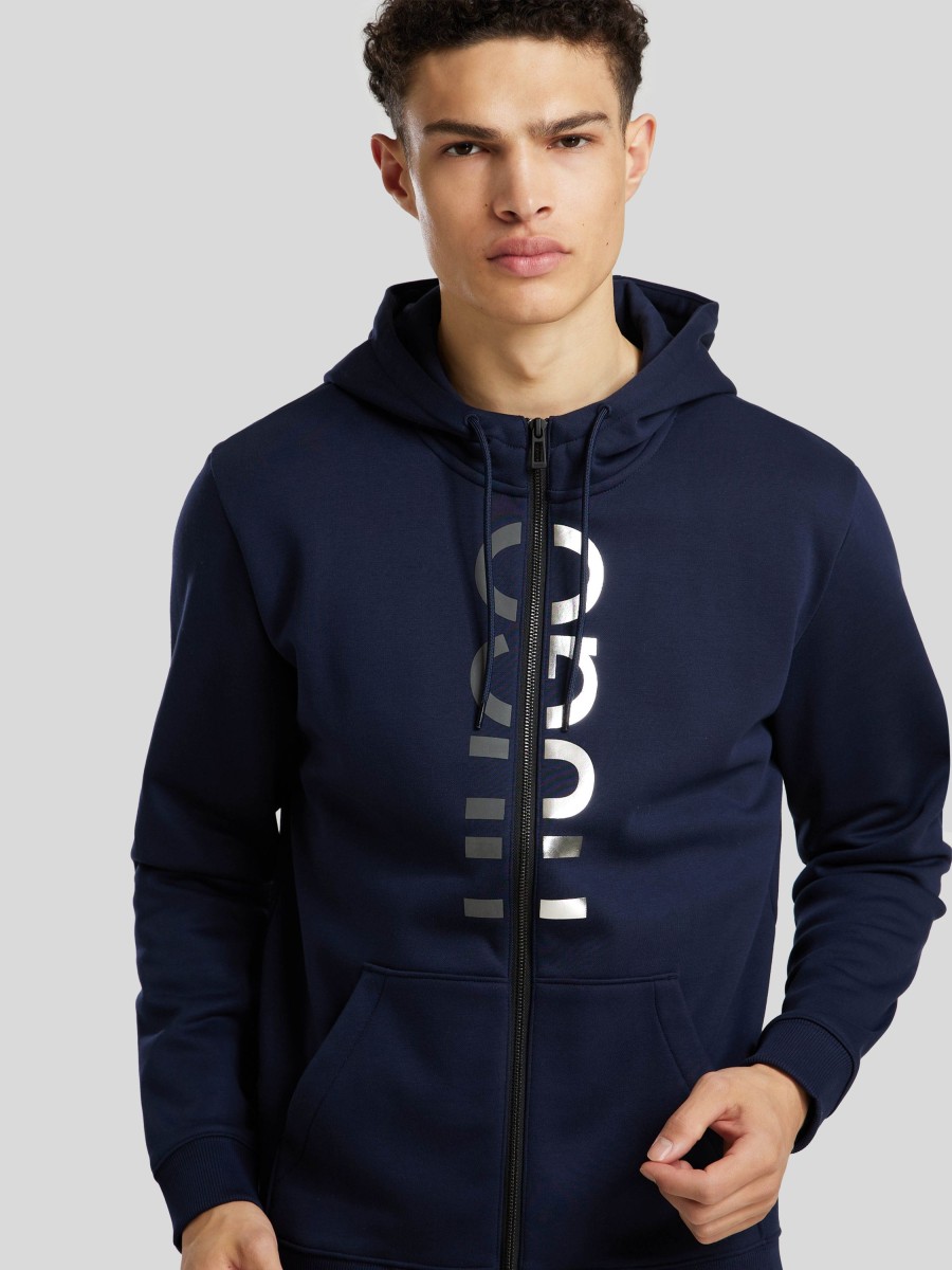 Manner Hugo Sportswear Hoodies & Sweatshirts | Sweatjacke Mit Reissverschluss Marine