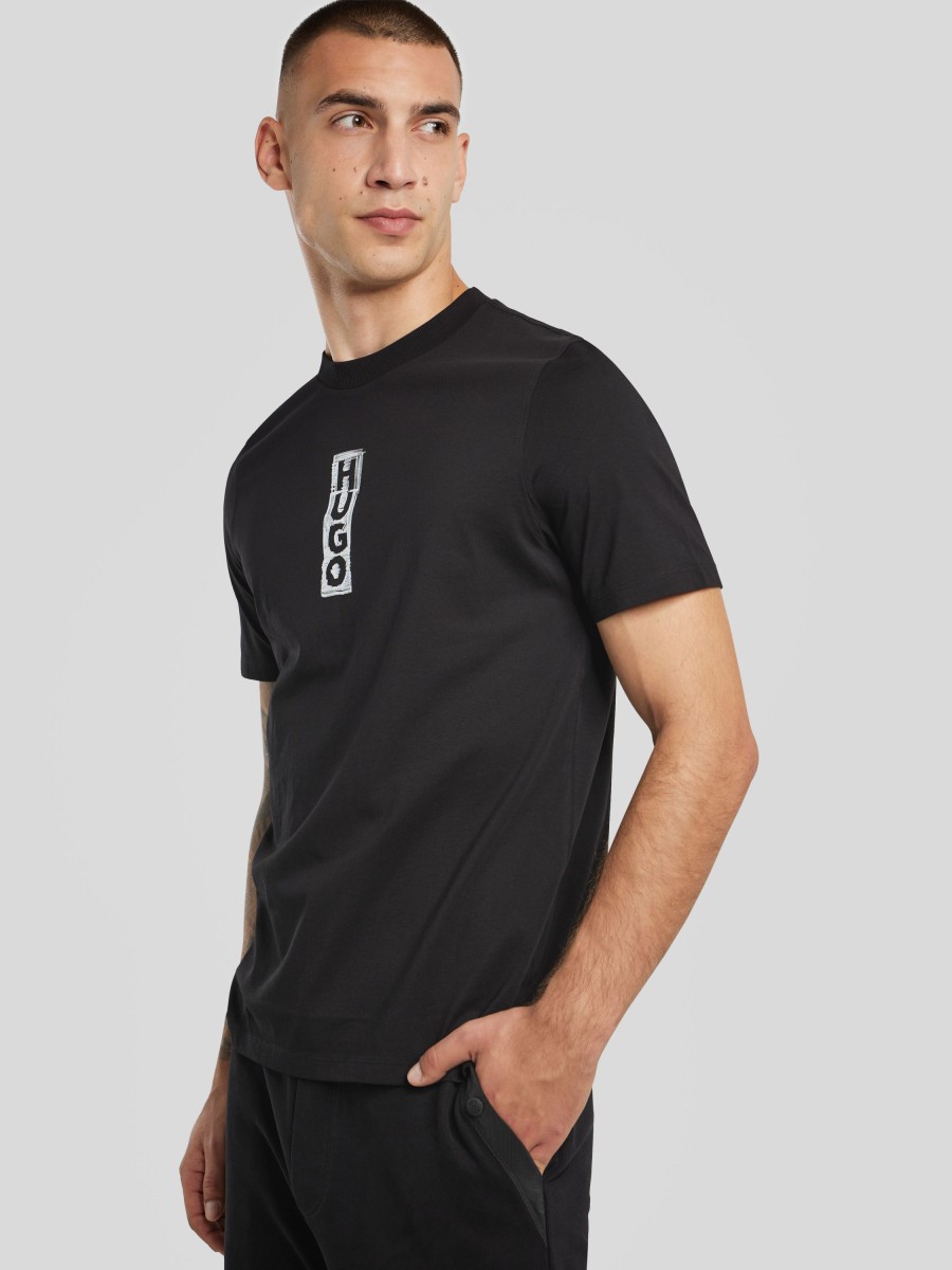 Manner Hugo Sportswear T-Shirts & Shirts | T-Shirt Mit Logo Dalbula Schwarz