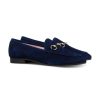 Frauen Castellano Halbschuhe | Loafers Aus Velour Mit Schnalle Marine