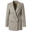 Frauen Mos Mosh Blazer | Doppelreihiger Blazer Milla Taupe