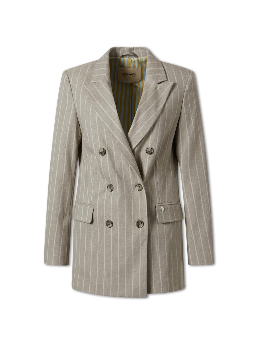 Frauen Mos Mosh Blazer | Doppelreihiger Blazer Milla Taupe