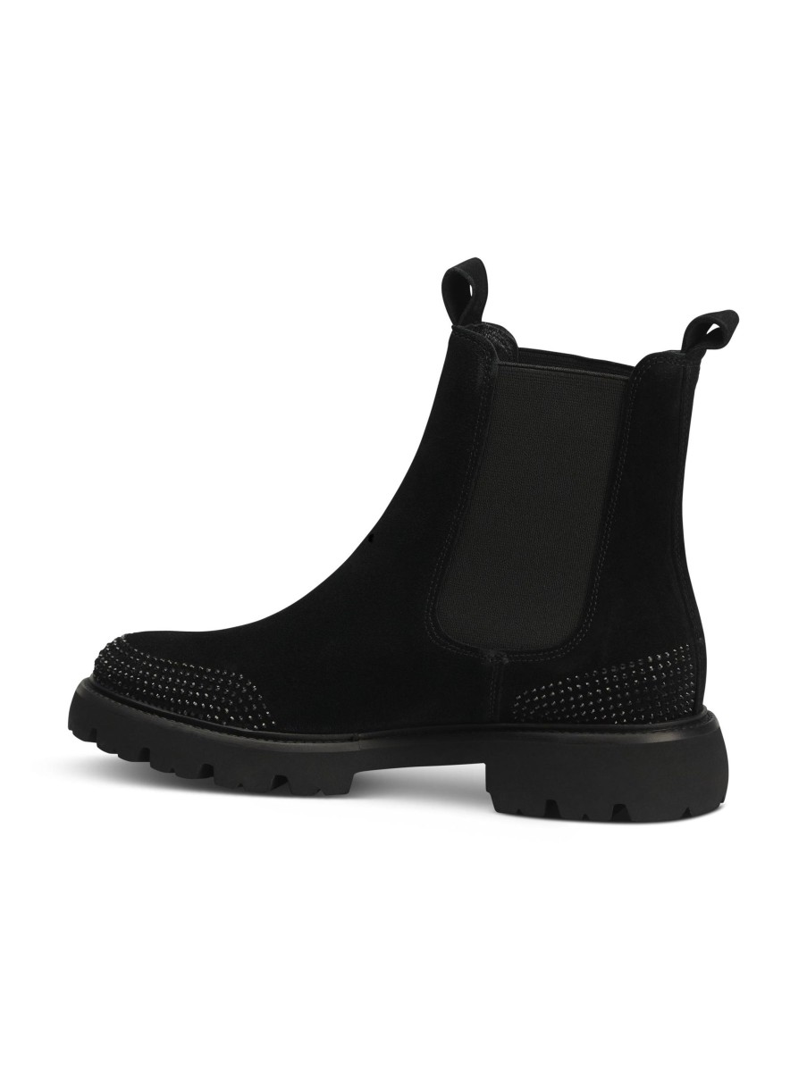 Frauen Kennel&Schmenger Boots & Stiefeletten | Chelsea Boots Mit Steinchen Schwarz