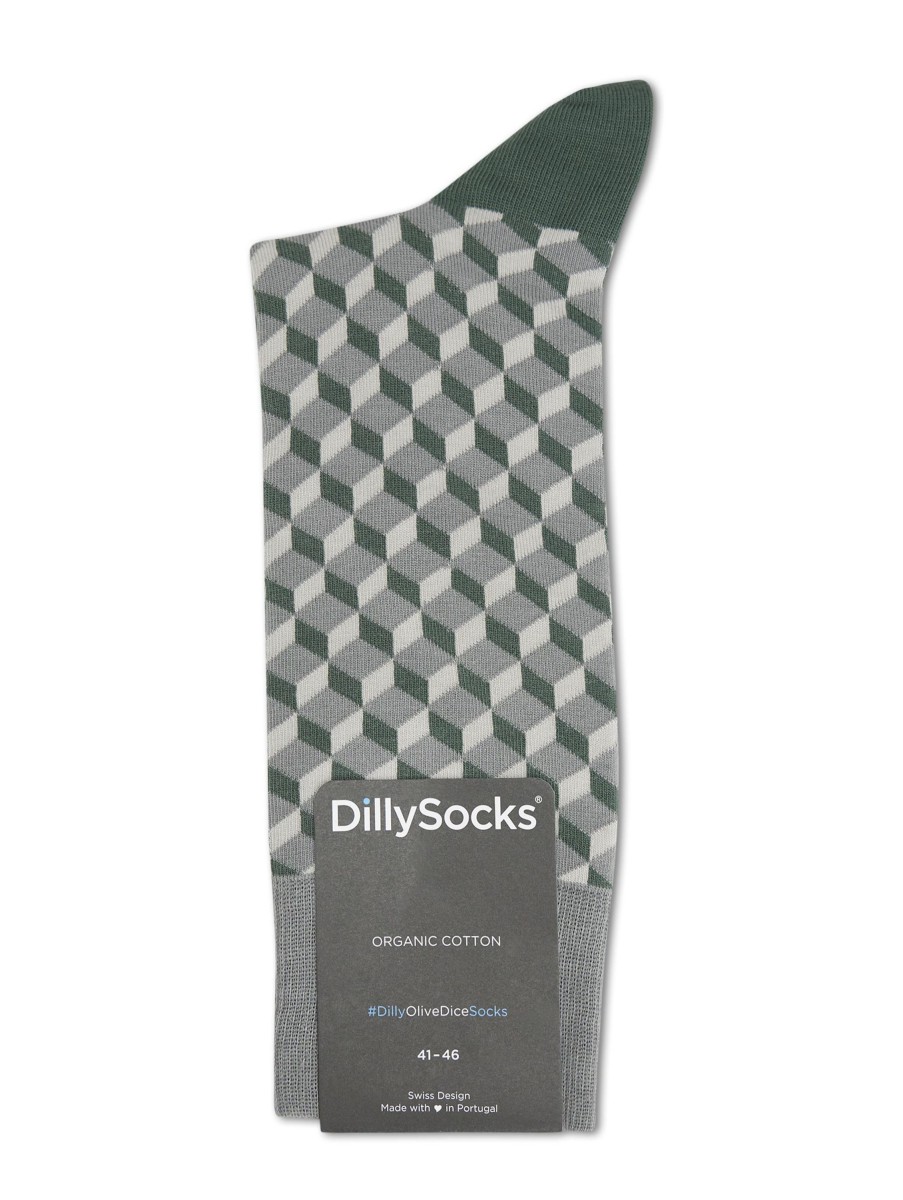 Manner Dilly Socks Wasche & Loungewear | Socken E Dice Oliv