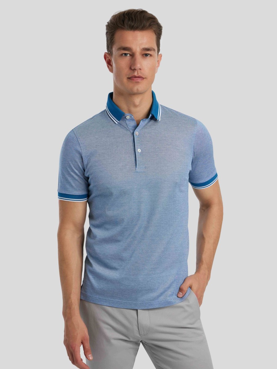 Manner Burger Polo-Shirts | Polo-Shirt Hellblau