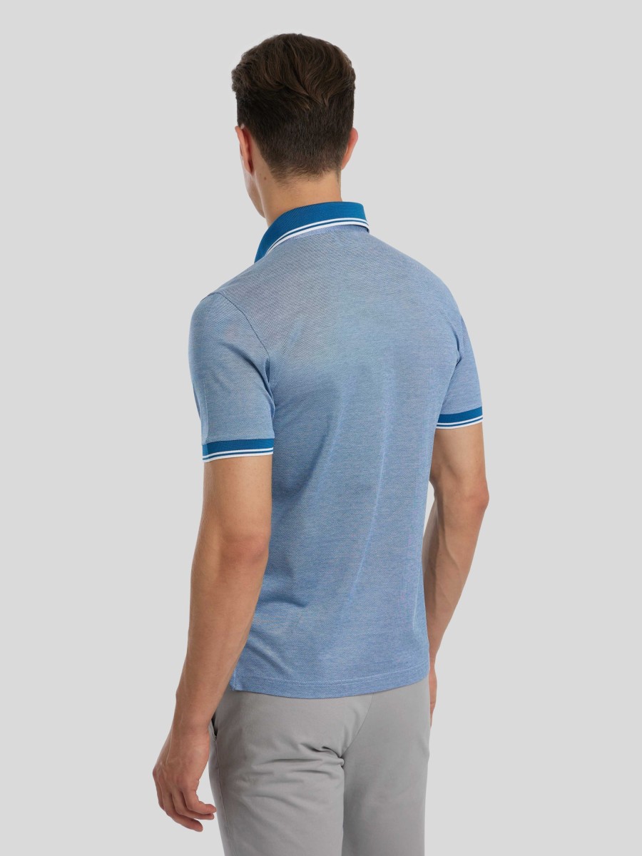 Manner Burger Polo-Shirts | Polo-Shirt Hellblau