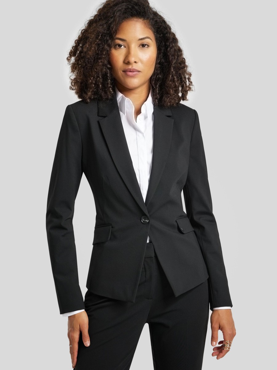 Frauen Comma Anzuge | Blazer Im Slim Fit Schwarz