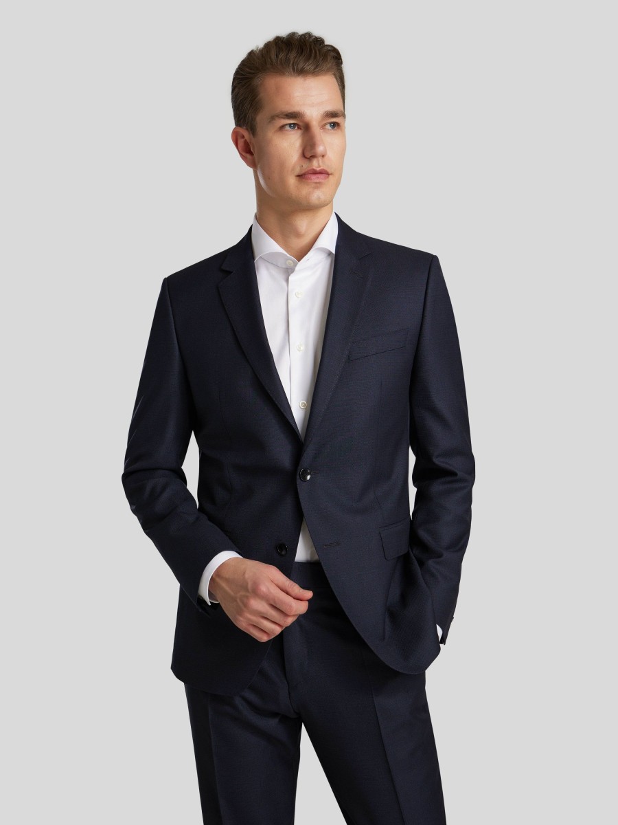 Manner BOSS Men Anzuge | Anzug 2-Teilig Im Slim Fit Marine