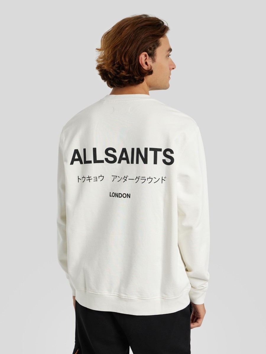 Manner AllSaints Hoodies & Sweatshirts | Sweatshirt Weiss