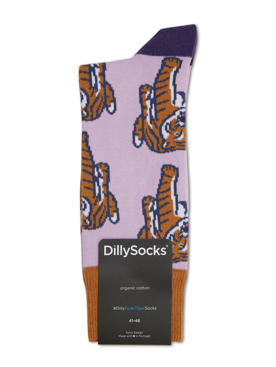 Manner Dilly Socks Wasche & Loungewear | Socken Dusk Tiger Rosa