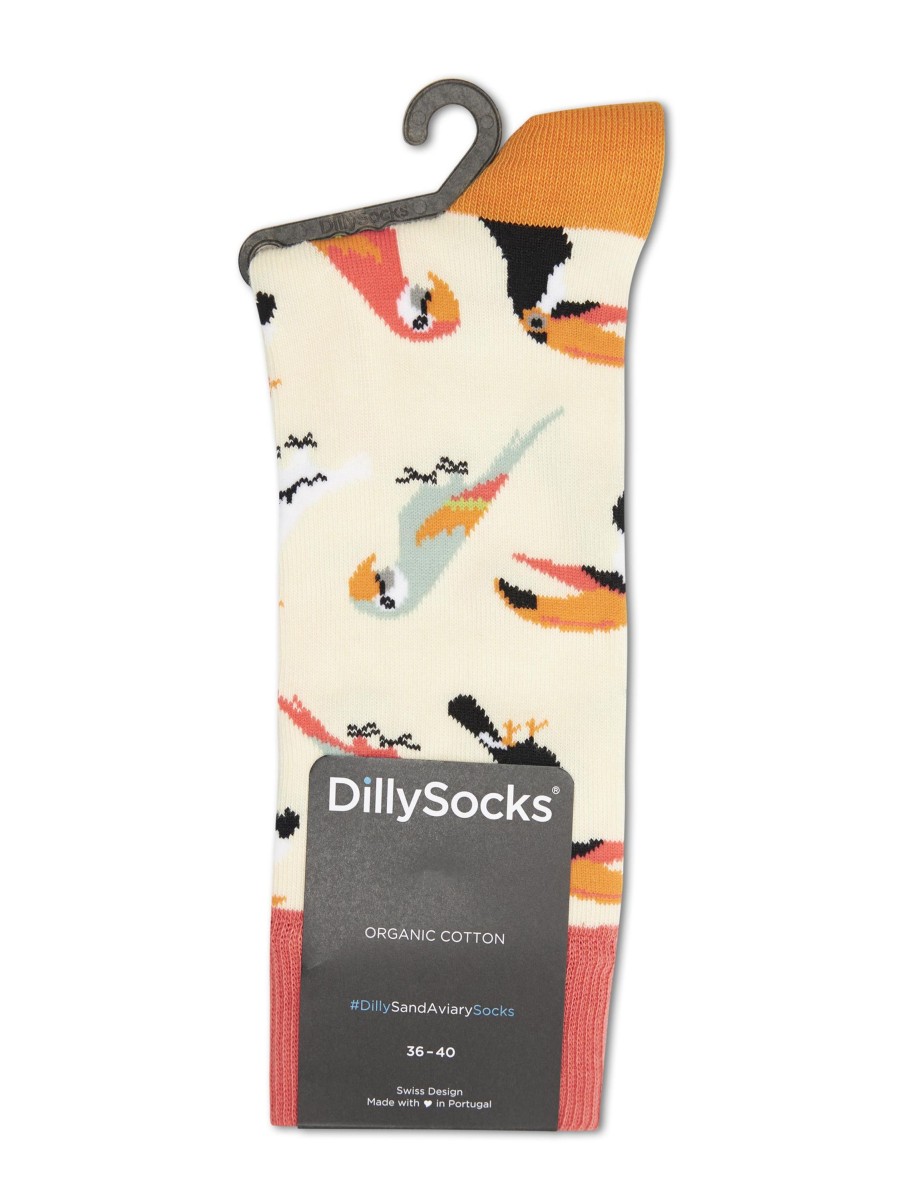 Frauen Dilly Socks Wasche & Loungewear | Socken Sand Aviary Ecru