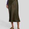 Frauen Pauline Rocke & Jupes | Slip Jupe Aus Satin Schlamm