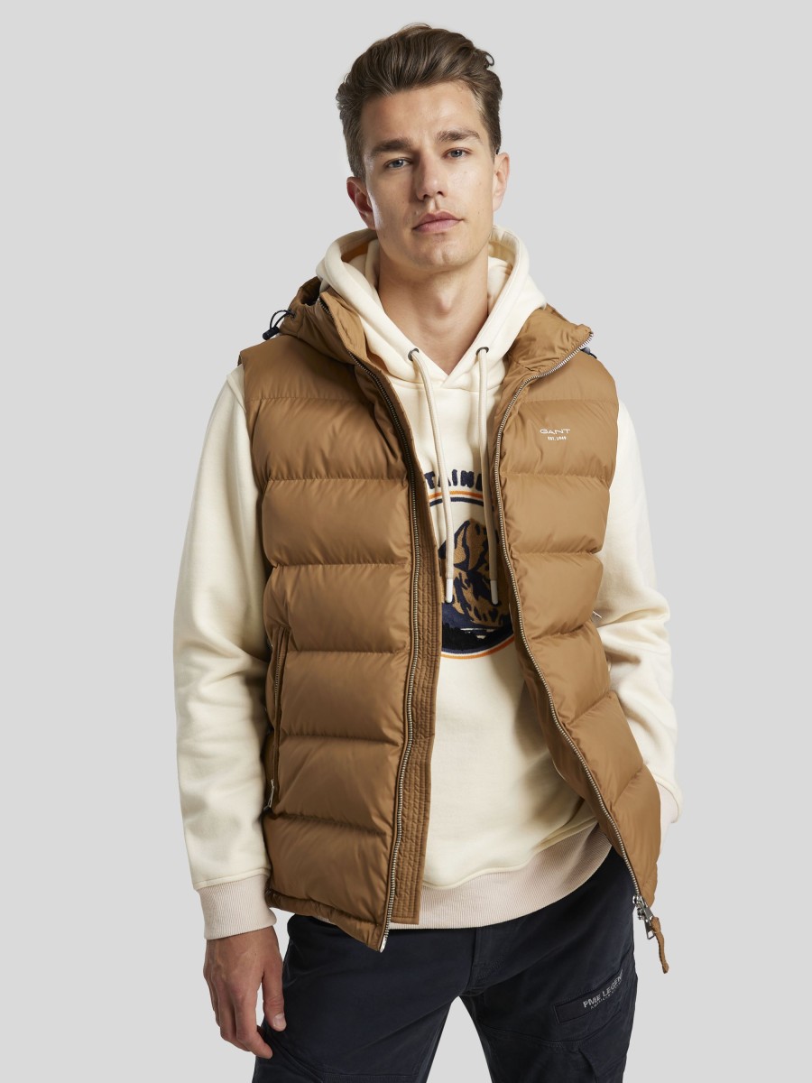 Manner Gant Gilets & Westen | Gilet Braun