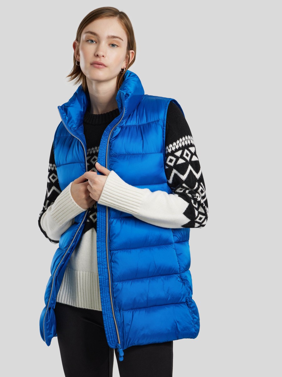 Frauen Save the Duck Gilets & Westen | Steppweste Indigo