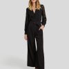 Frauen Suncoo Overalls & Jumpsuits | Overall Mit Spitze Schwarz