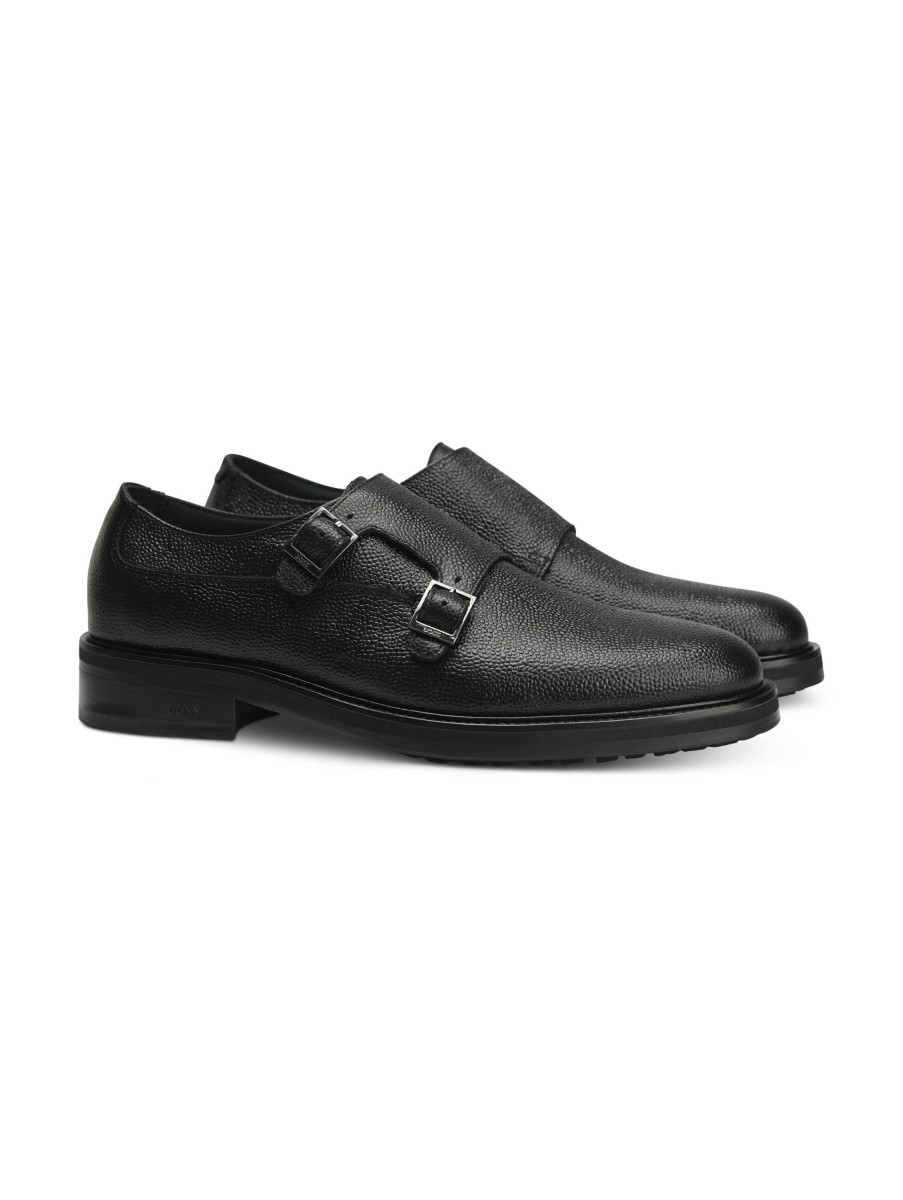 Manner BOSS Men Loafers & Slippers | Double Monks Larry Schwarz