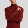 Manner Joop Pullover & Strickjacken | Pullover Mit Zopfstrick Rost