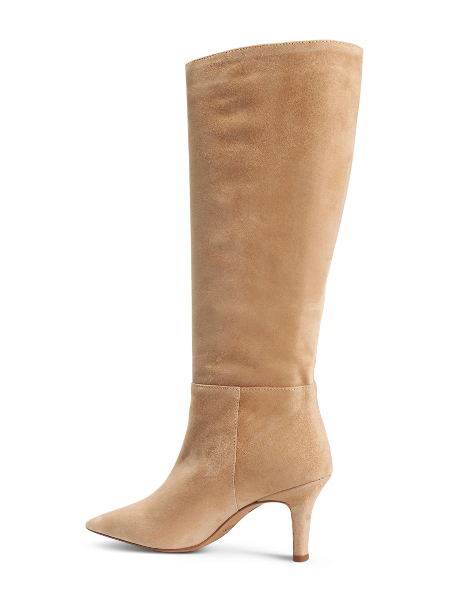 Frauen THEA MIKA Stiefel | Stiefel Aus Veloursleder Beige