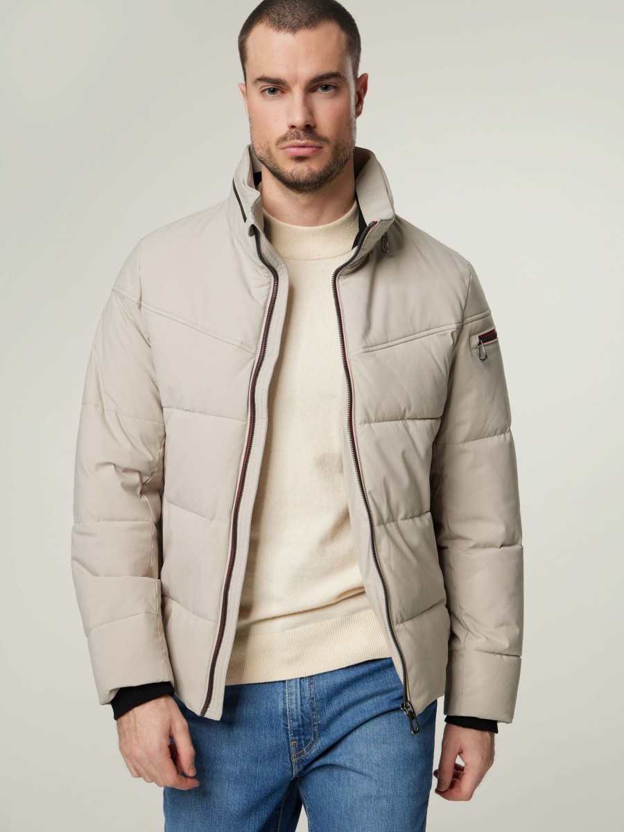 Manner Bugatti Jacken | Steppjacke Ecru