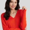 Frauen Marc Cain Pullover & Strick | Feinstrickpullover Rot