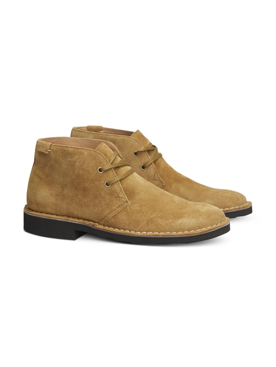 Manner Polo Ralph Lauren Men Boots & Bottinen | Schnurschuh Cognac