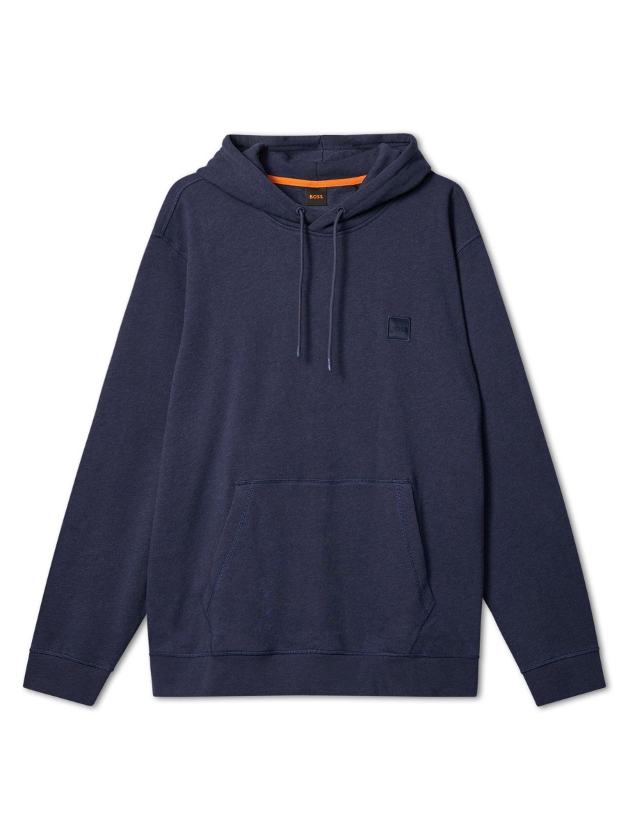 Manner Boss Orange Grosse Grossen | Hoodie Im Relaxed Fit Marine