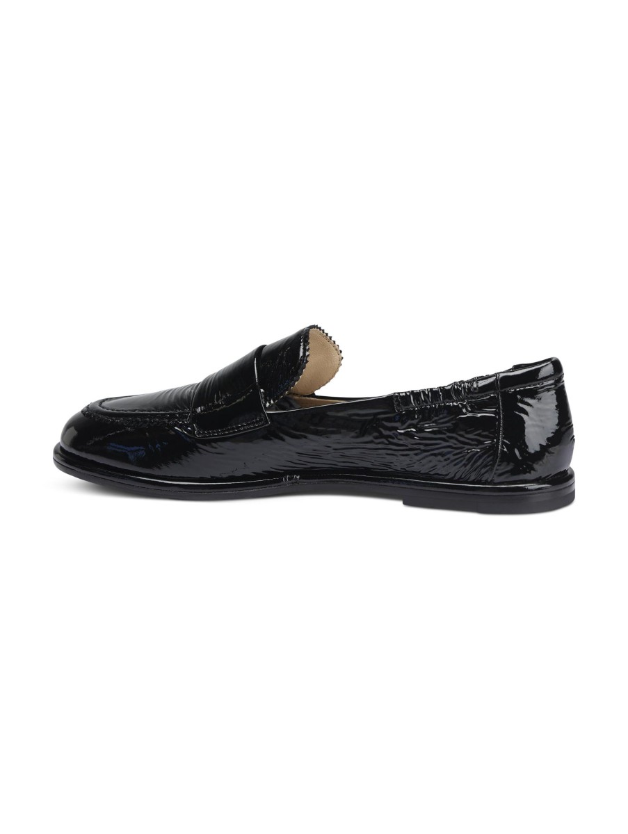 Frauen Pomme d Halbschuhe | Loafer Aus Lackleder Schwarz