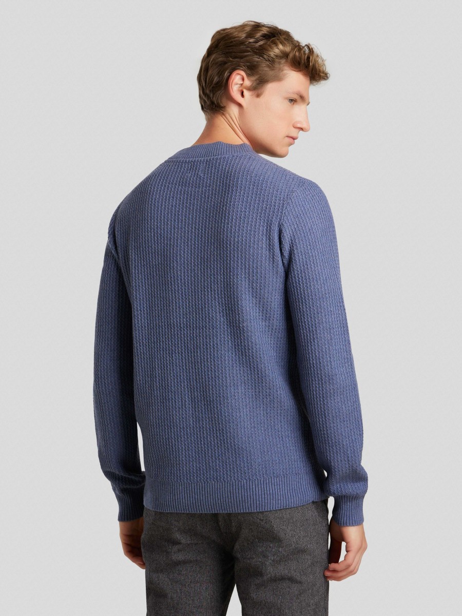 Manner Paul Pullover & Strickjacken | Pullover Mit Waffle-Optik Indigo