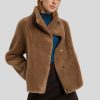 Frauen Studio AR Jacken | Jacke Im Teddy-Look Mallow Camel