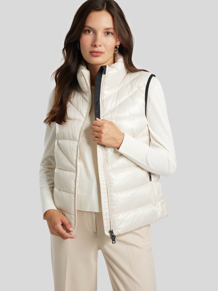 Frauen Marc Cain Gilets & Westen | Steppweste Ecru