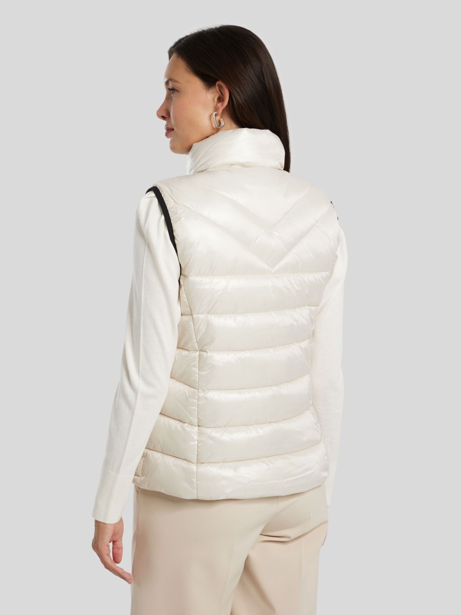 Frauen Marc Cain Gilets & Westen | Steppweste Ecru