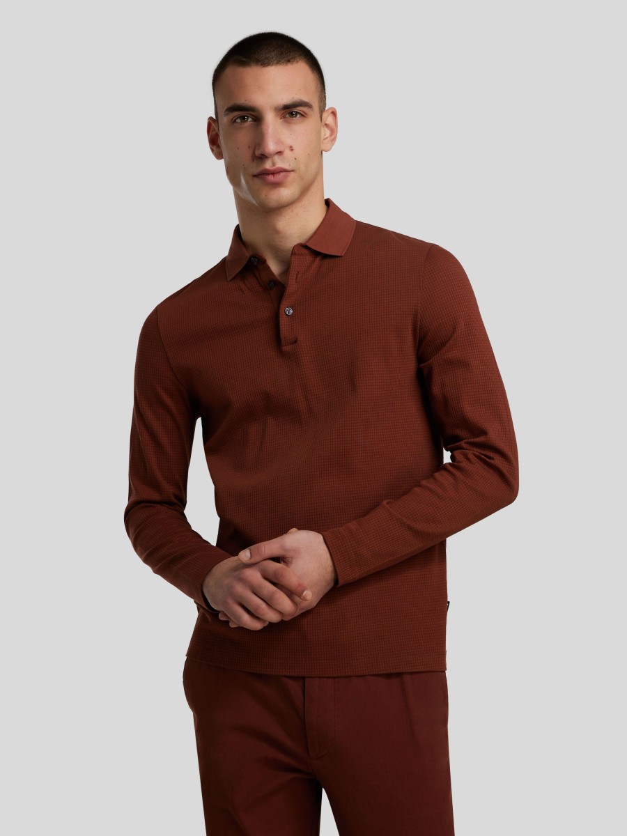 Manner BOSS Men Polo-Shirts | Langarm Poloshirt Rost