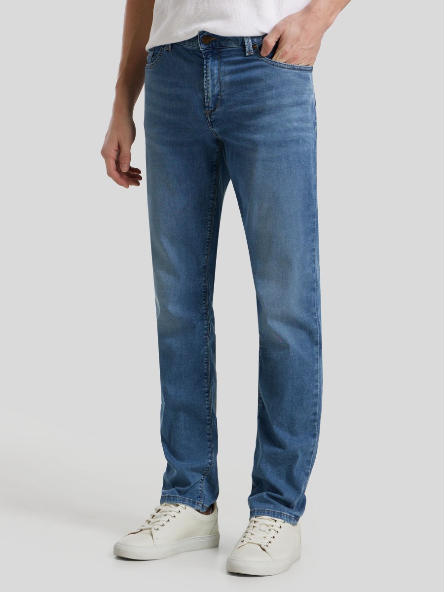 Manner Alberto Jeans | Jeans Im Regular Fit Pipe Hellblau