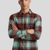 Manner Scotch & Soda Men Hemden | Flanell Hemd Im Regular Fit Bordeaux