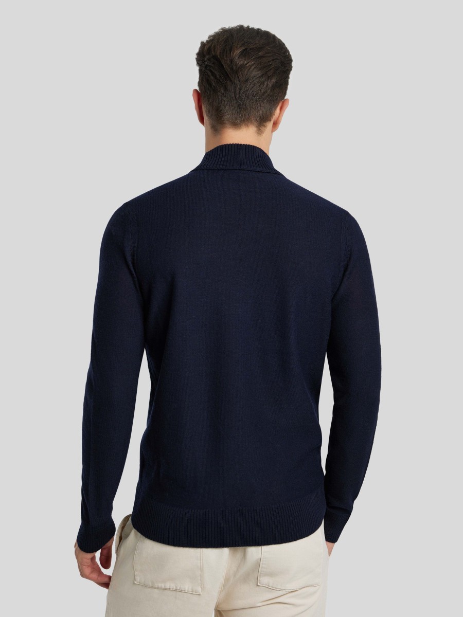 Manner BOSS Casual Pullover & Strickjacken | Pullover Mit Logo Marine