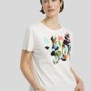 Frauen Marc Cain T-Shirts & Shirts | T-Shirt Mit Motiv Ecru