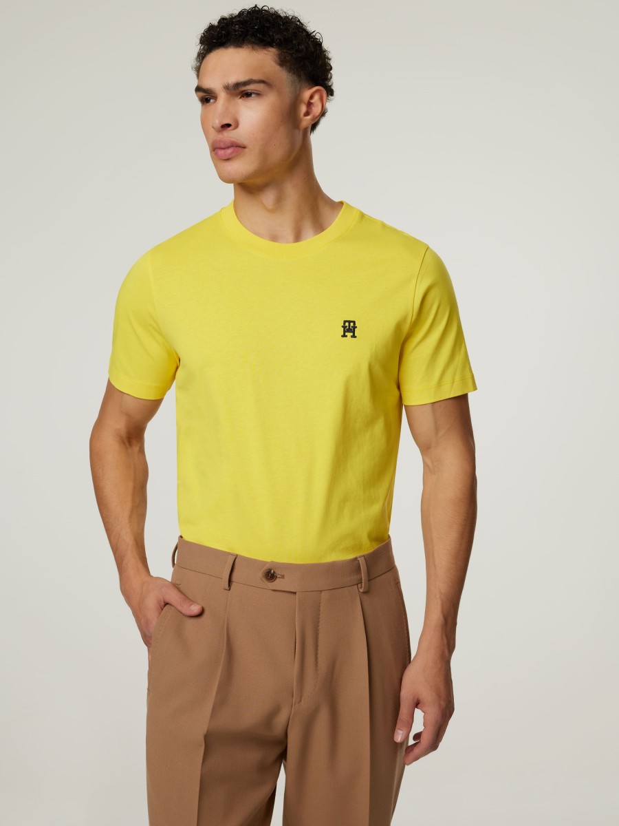 Manner Tommy Hilfiger T-Shirts & Shirts | T-Shirt Im Regular Fit Gelb